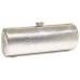 Evening Bag - Liz Embossed Clutch w/ Clear Crystal Accent Closure - Silver - BG-HPZ442S